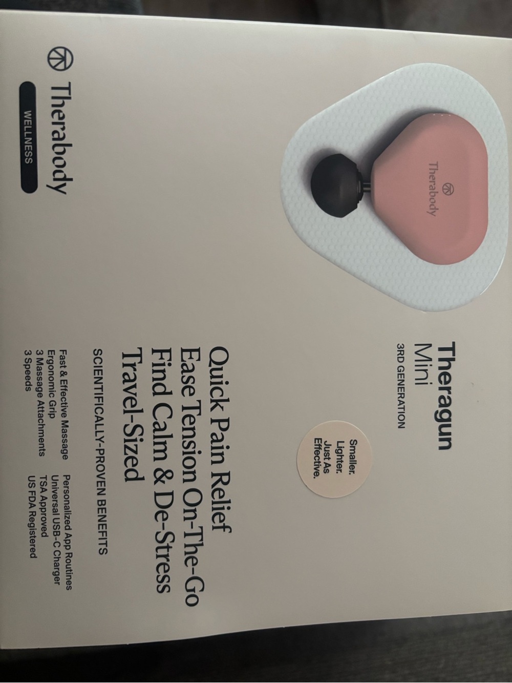 Therabody Theragun Mini - Dusty Rose Portable Massage Device